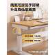 橡胶木儿童学习桌桌小学生书桌可升降桌fghg子实木写字桌家中用椅