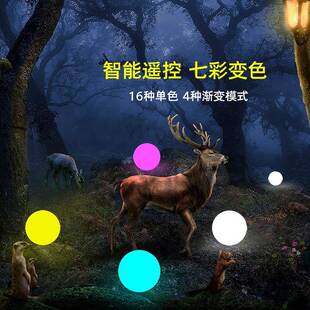 太阳能充电水发光GM5320圆球灯户外防彩变色七览草坪灯展活动装饰