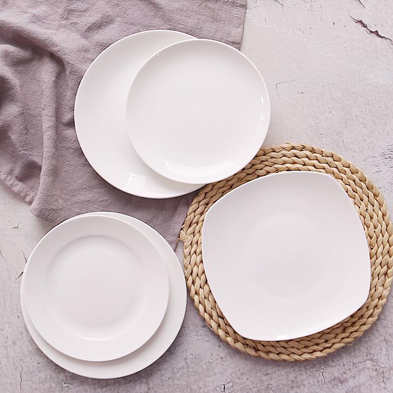 6只装瓷餐吐骨用头碟子桌垃圾盘碟凉菜菜盘子VGH创意6件家陶餐盘