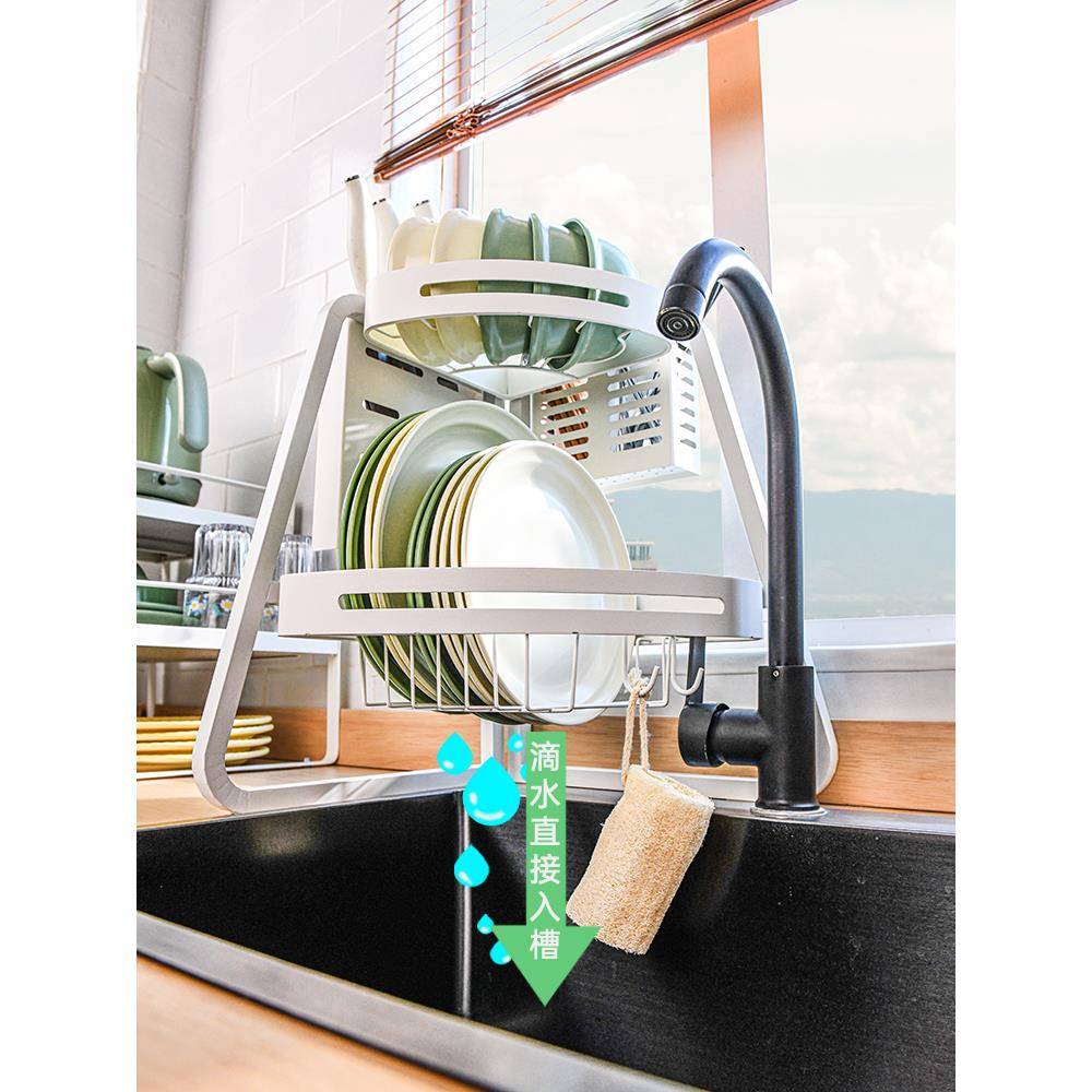 A10厨房转置物架水槽L边角台面砧板筷子沥水架子放F768J999碗碟收