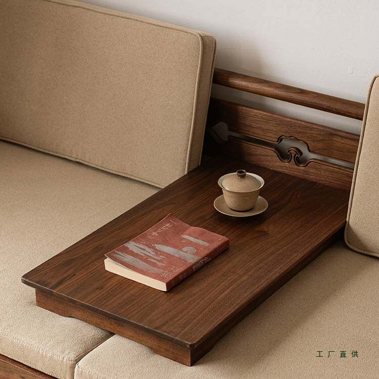 有清堂北美黑胡桃木罗汉床新中式实木沙发床禅意如意榻宋式美学