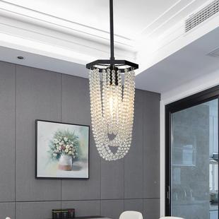 餐2025美YMX268式简铁艺吊灯厅创意水晶吊约灯跨境美式复新古餐厅