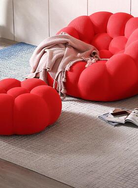 定型棉泡泡单沙发人椅意客厅休闲椅设计师创网红南瓜足PVK懒球人