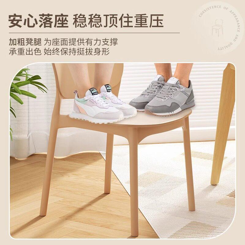 餐桌椅成休闲靠椅服久坐椅子塑料凳子舒简约961可摞叠人背椅家用
