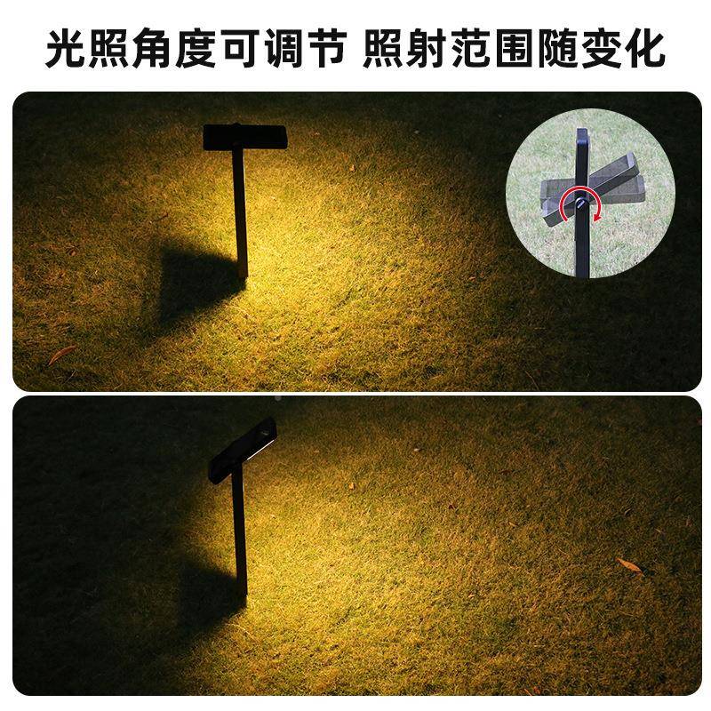 能跨境太阳能灯外庭院灯天黑自动亮家用防水地插太景观阳草YH0804