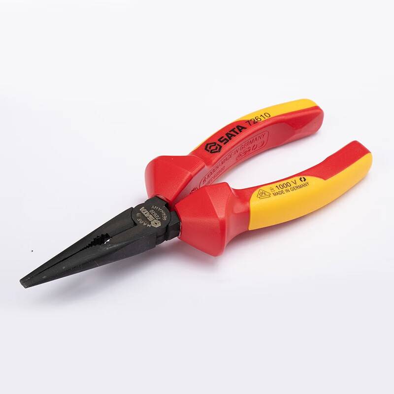 世达（SATA）绝缘尖嘴钳子电工专用多功能尖嘴钳耐压6/8/9寸尖头