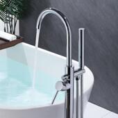 混开雅罗全铜思制品合冷热水浴缸51011龙头立柱盆龙平头