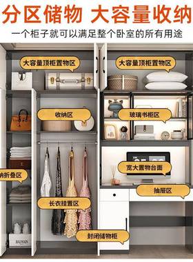 书桌衣连体柜柜简约一小户型家用卧室电体脑桌书组合儿童房MVW写