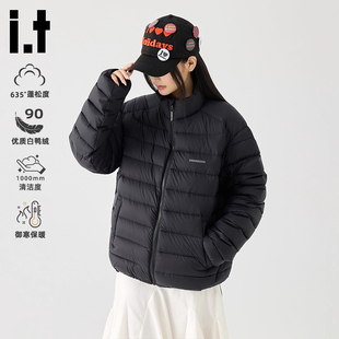 it GROUND ZERO【林小雅专享】可收纳轻薄90白鸭绒情侣款羽绒服