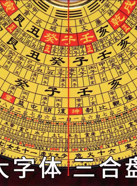 崇道堂高精度三合罗盘大字