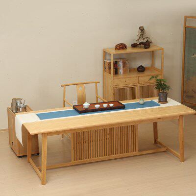 祥福新中式大庆茶桌书桌现代办公桌小户型餐家用饭桌餐桌简约轻奢
