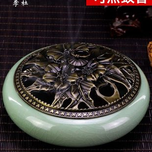 李杜特大号蚊香炉家用室内陶瓷香薫炉盘香炉檀香炉仿古熏香炉