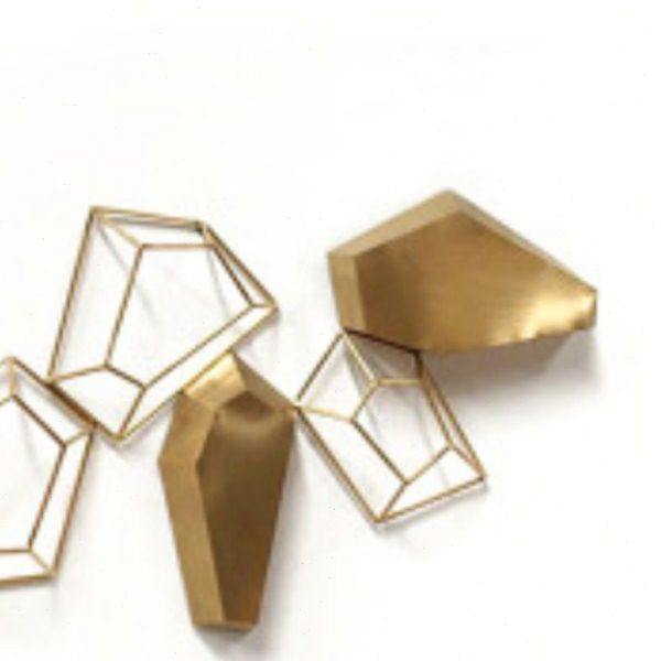 欧式铁艺立体几何抽象菱形壁饰创意软装墙面挂件,家居饰品,壁饰,淘宝优惠券,粉丝福利购,淘宝优惠卷