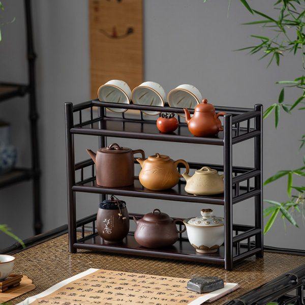 茶杯架子茶具收纳紫砂壶茶叶摆放置物中式台式小博古架茶室桌面架,住宅家具,多宝格/博古架,淘宝优惠券,粉丝福利购,淘宝优惠卷