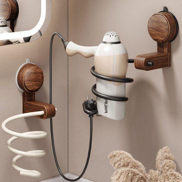 胡桃木吸盘吹风机架吹风收纳架洗手间吹发神器免打孔卫生间置物架,家庭/个人清洁工具,吹风机置物架,淘宝优惠券,粉丝福利购,淘宝优惠卷