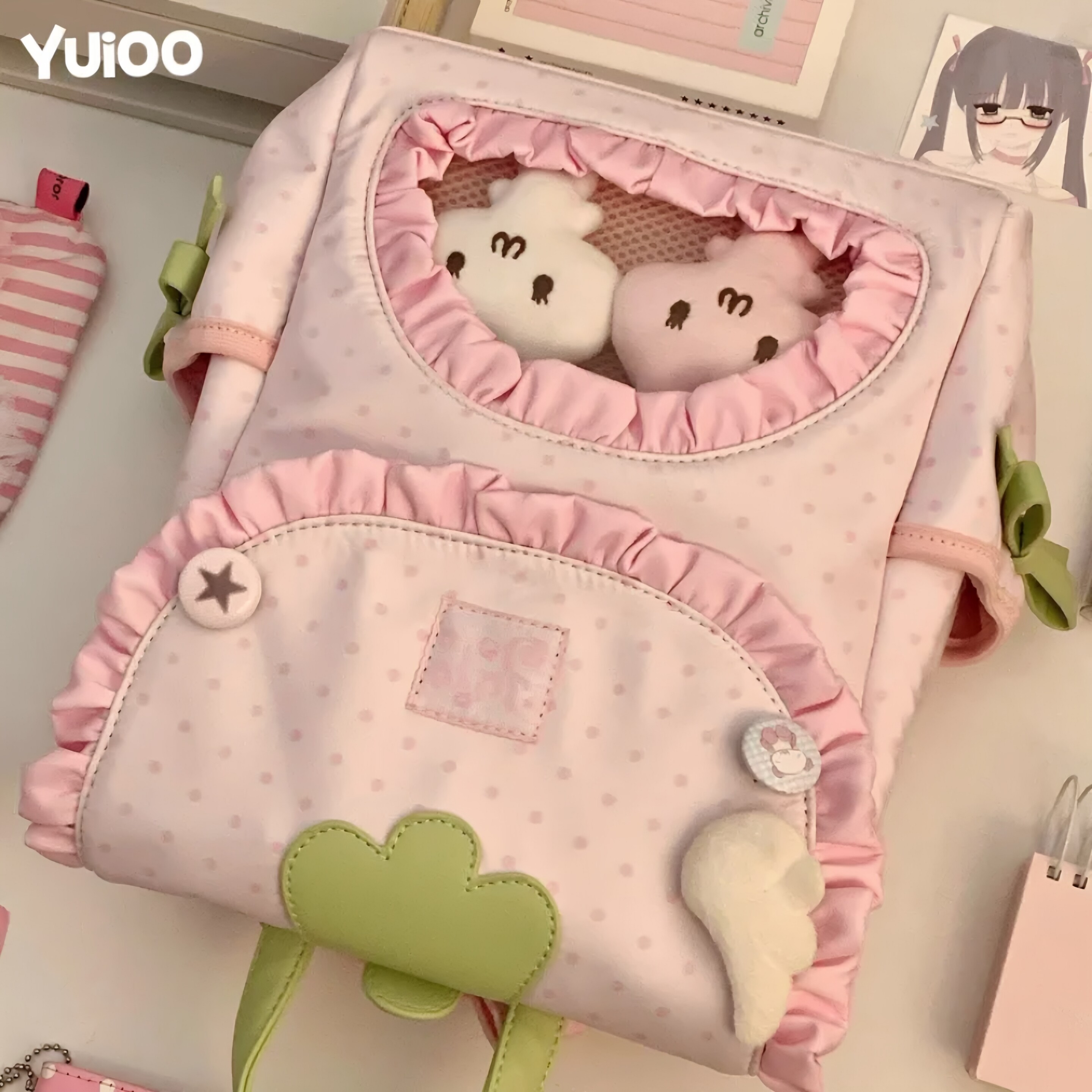 【定金】Yuioo原创莓雨日记少女双肩痛包追星小食量学生日常背包