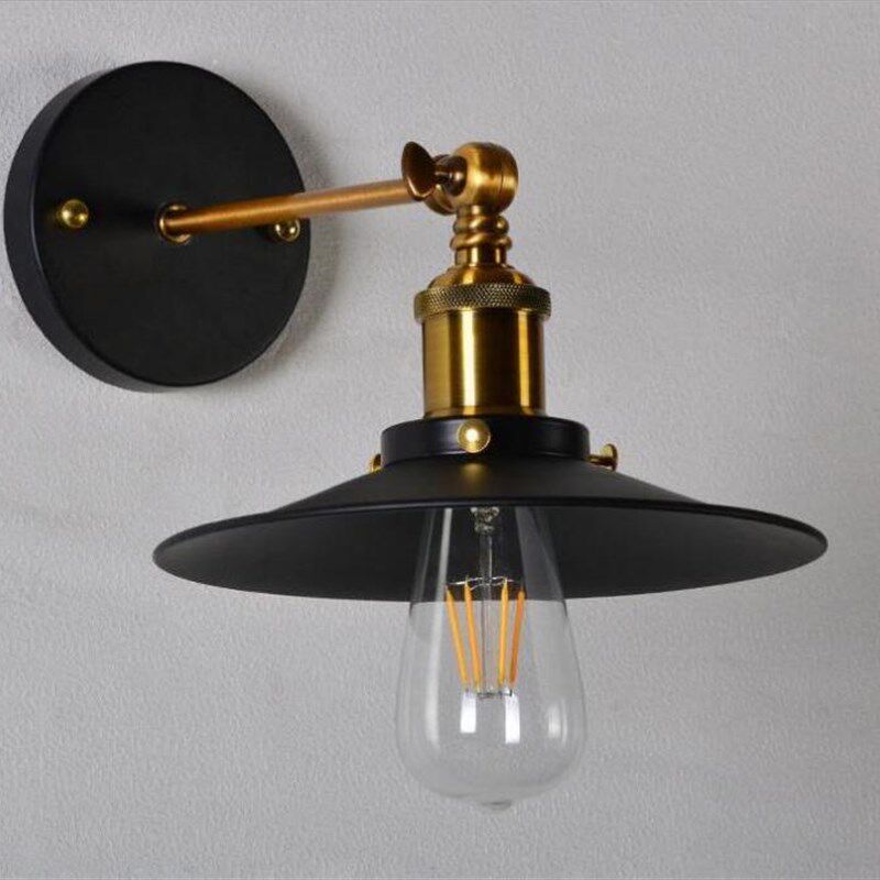 美式复古工业风餐厅酒吧过道墙壁装饰铁艺创意小壁灯具