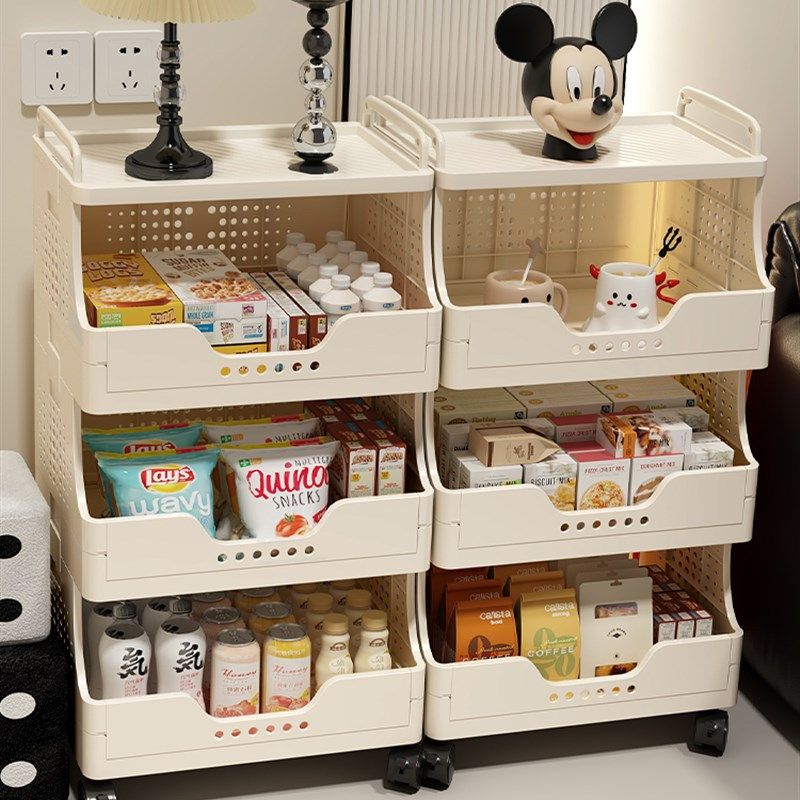 零食置物架小推车儿童书架玩具收纳架多层整理架带轮移动储物架子,住宅家具,书架,淘宝优惠券,粉丝福利购,淘宝优惠卷