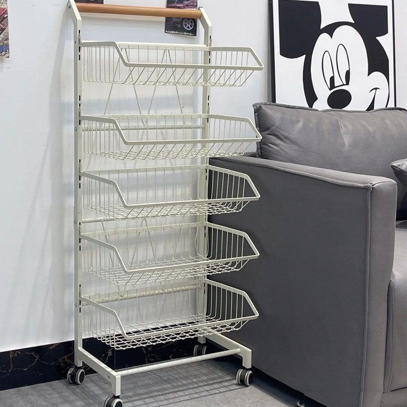 可移动菜篮子置物架落地多层厨房小推车水果蔬菜筐零食储物收纳架,收纳整理,整理架/置物架/收纳架,淘宝优惠券,粉丝福利购,淘宝优惠卷