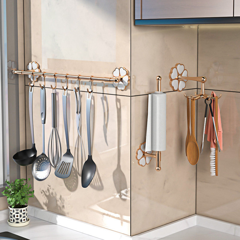 厨房锅铲挂钩勺子铲子置物架壁挂式墙壁不锈钢挂杆收纳挂架免打孔,厨房/烹饪用具,厨房墙壁置物架/厨房墙壁挂架,淘宝优惠券,粉丝福利购,淘宝优惠卷