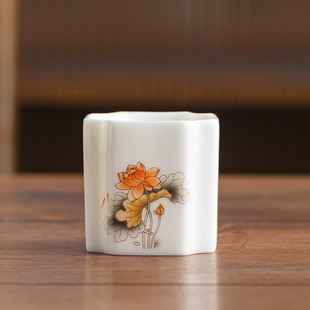 羊脂玉白瓷茶杯女主人杯单杯个人专用高端陶瓷功夫品茗杯套装送礼