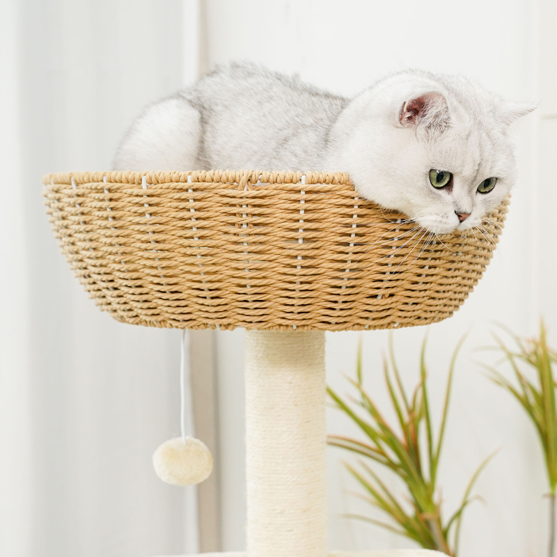 大型剑麻猫爬架猫窝一体四季藤编织猫抓柱猫抓板猫跳台自嗨猫玩具