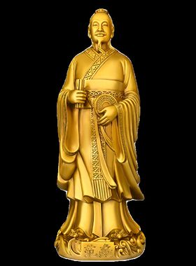 铜范蠡人物文财神铜像摆件家居玄关客厅书房桌面摆放铜工艺品装饰