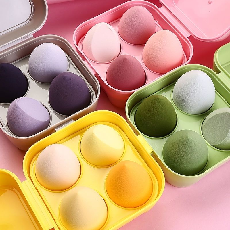 四个美妆蛋不吃粉彩妆蛋化妆海绵粉扑干湿软超大斜切粉底液气垫