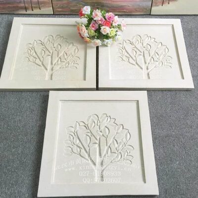 400x400mm 3D立体树脂砖电视背景墙模具砂岩砖模具金树浮雕模具