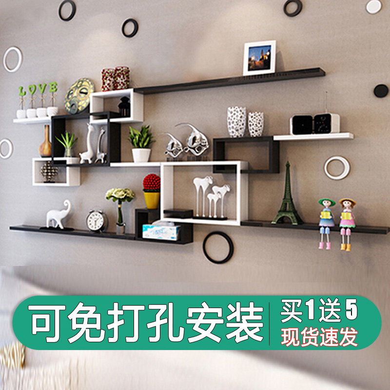 墙上置物架客厅电视n沙发餐厅卧室背景墙柜免打孔壁挂墙壁墙面装