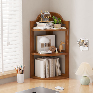 桌面上简易转角置物架书桌子拐角书架儿童办公室工位小型收纳书柜