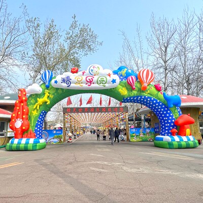卡通气模定制升学学校幼儿园开学开业游乐园充气拱门大型商场美陈