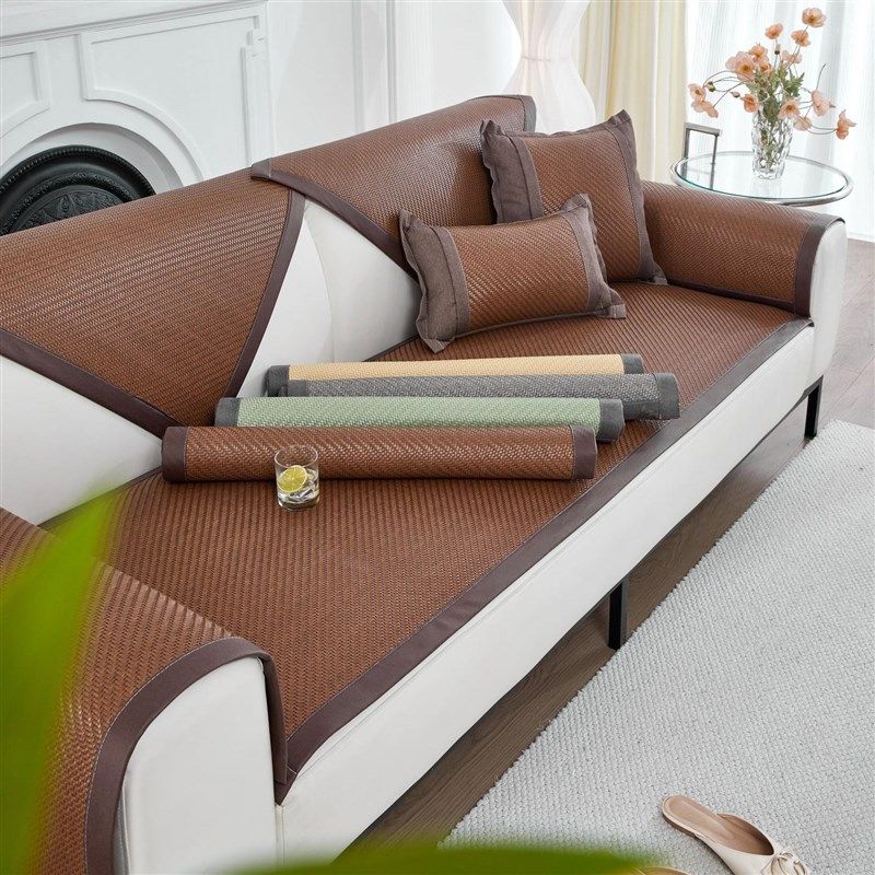 夏季沙发凉席藤席竹席沙发垫夏天款冰藤垫防滑沙发套罩软凉席坐垫,居家布艺,沙发垫,淘宝优惠券,粉丝福利购,淘宝优惠卷