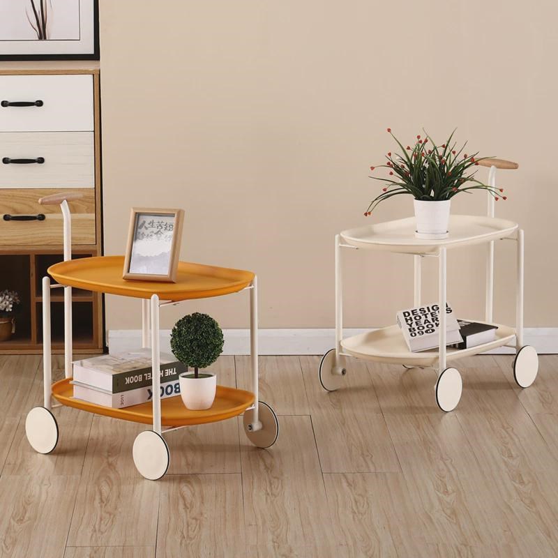 客厅沙发边几可移动落地多u层储物收纳整理架家用月球小推车置物