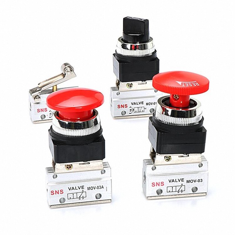 SNS神驰气动滚轮按钮旋o钮行程阀手动开关机械阀MOV-01 02 03 03A