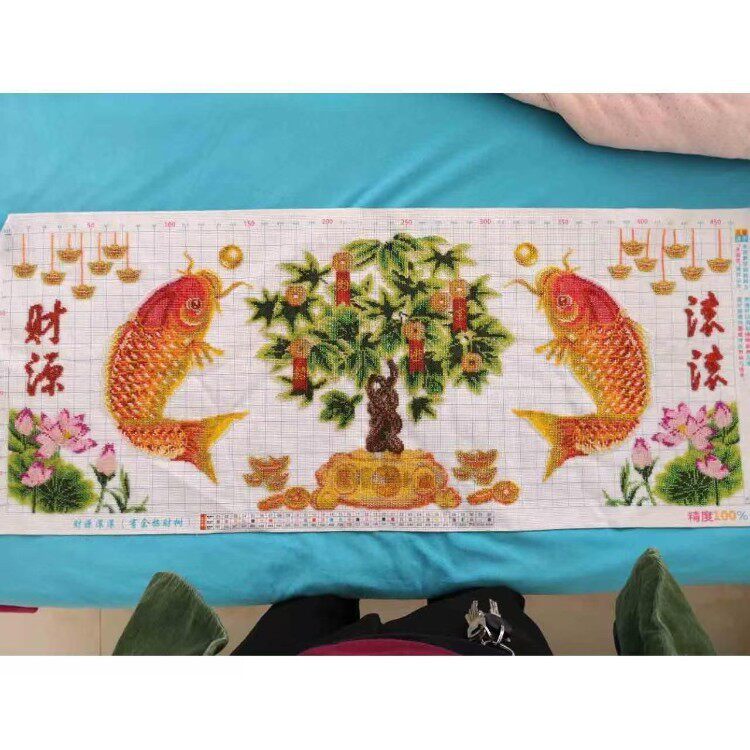 纯手工成品珠绣十字绣财源滚滚摇钱树年年有余招财树新款发财树