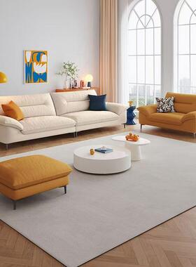 法户式约奶油风布艺YKJ沙发小办型客厅直排沙发现代简三人位公室