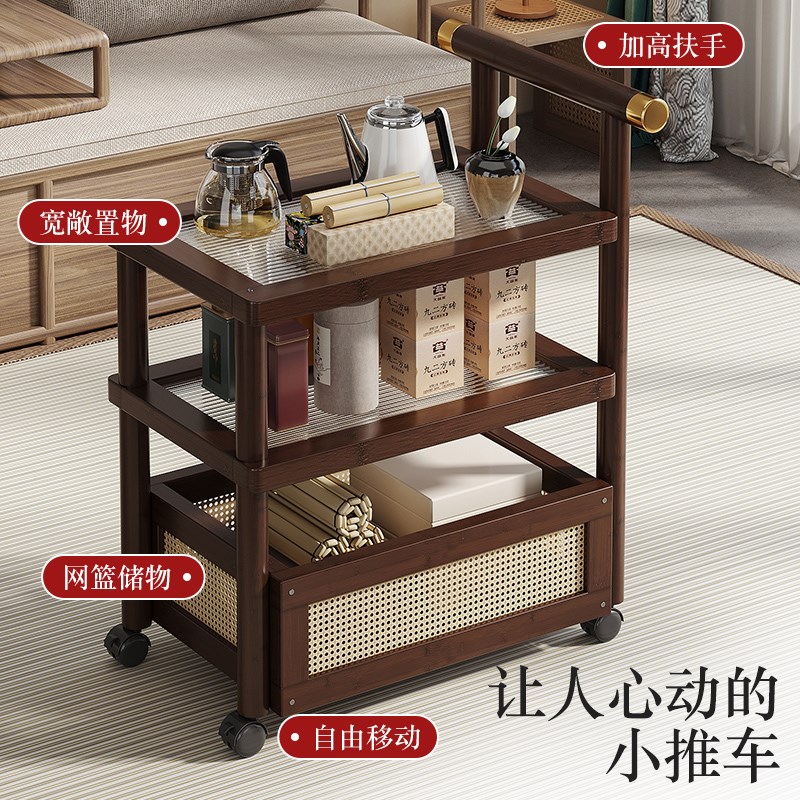 客厅沙发边几轻奢高级感可移w动边几茶几中古风床头柜替代小型边