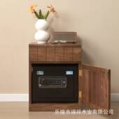 黑胡桃CBG 026木床头柜保险木箱一体储物柜型家防用盗实保险小柜