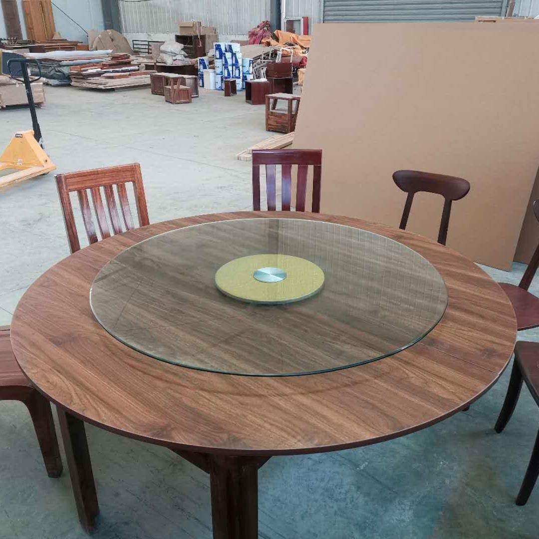 特价圆餐桌实木桌面餐桌折黑叠1.5圆桌桌桐木大面面圆桌台面折叠