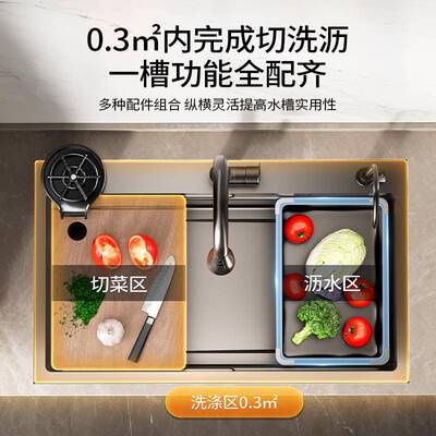 厨房洗钢菜盆大单槽质不锈水碗槽台下洗槽家用优加厚洗65050菜池