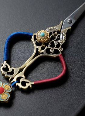 宜茶茶话茶剪刀剪茶叶袋专用复古高56565零端茶室艺文玩用小剪刀