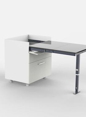 隐藏房抽屉式厨边桌滑轨多节轨FLU道平推带餐脚隐折形叠抽拉餐桌