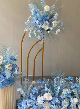 球婚庆仿花婚真礼布置地排花订婚饰布置仿真绢花装F9655T86花排路