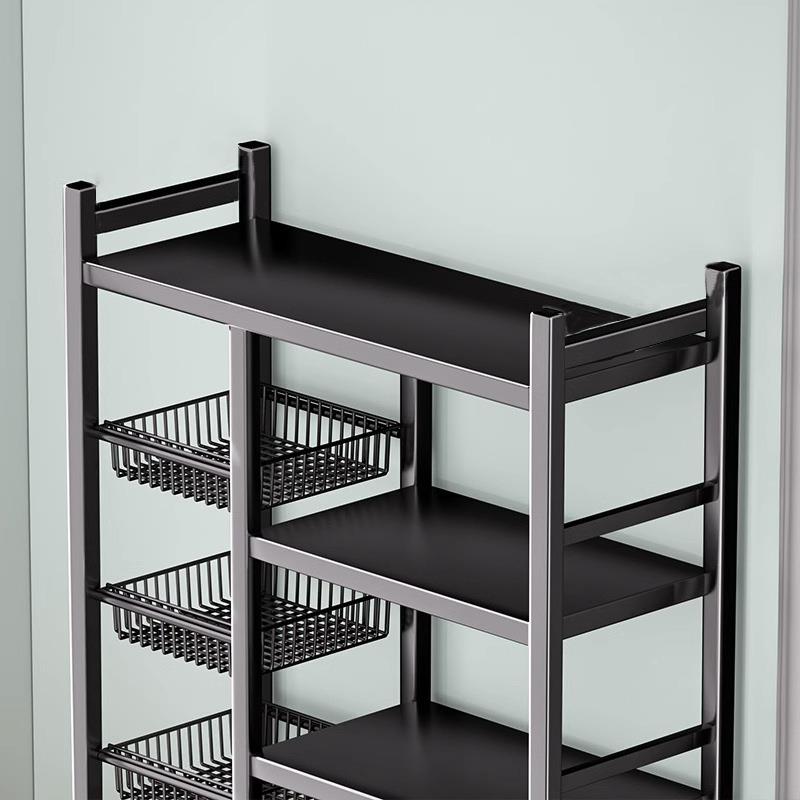 厨置多物架落房地多层货架微波炉功收纳架能侧网篮置子家用烤箱锅