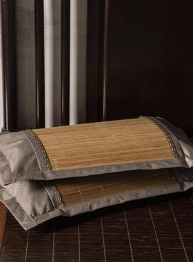 ?444草Z凉枕陷头夏天凉枕茶叶夏季竹凉枕麦不塌F76M895M艾荞皮夏