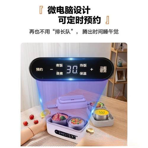 多便功能电热1饭盒热饭保加热上班族煮蒸插电温带饭当盒