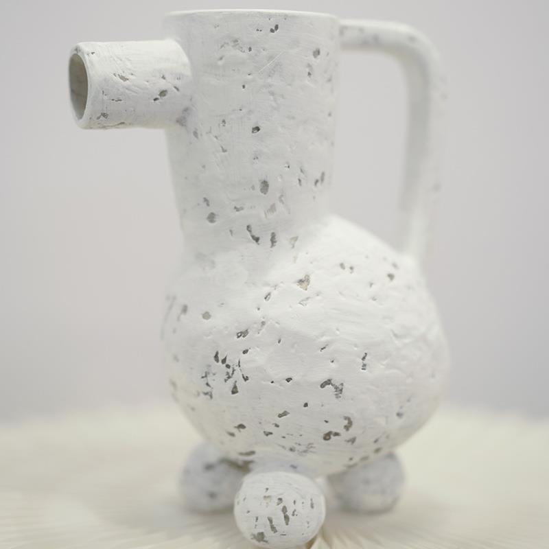 陶瓷居花瓶小马饰创意复古ROO花器现摆代简约多色家装品干花插件