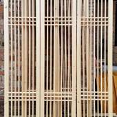 中定做式 木花格仿古门窗985拼木雕镂空屏风花实窗榫卯接玄关隔断