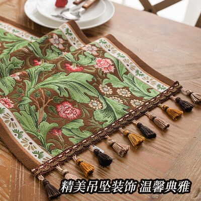 美式复古桌旗欧式高端o奢华餐桌布长条轻奢茶几盖布电视柜高级斗